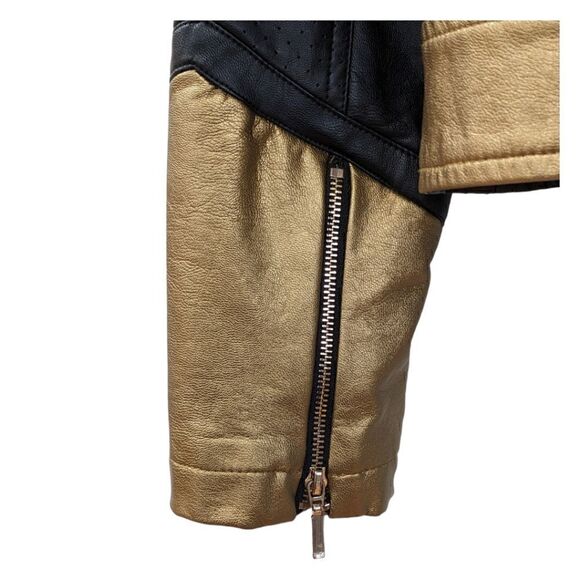 Her Universe Black Widow Women's Moto Jacket Size S-M Gold Cuff - Picture 6 of 8